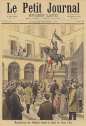 Demonstration by French Catholic students in honour of Joan of Arc
